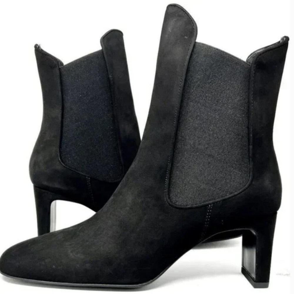 Dora Teymur Everyday Chelsea Boot Black Suede Size 7 - 37